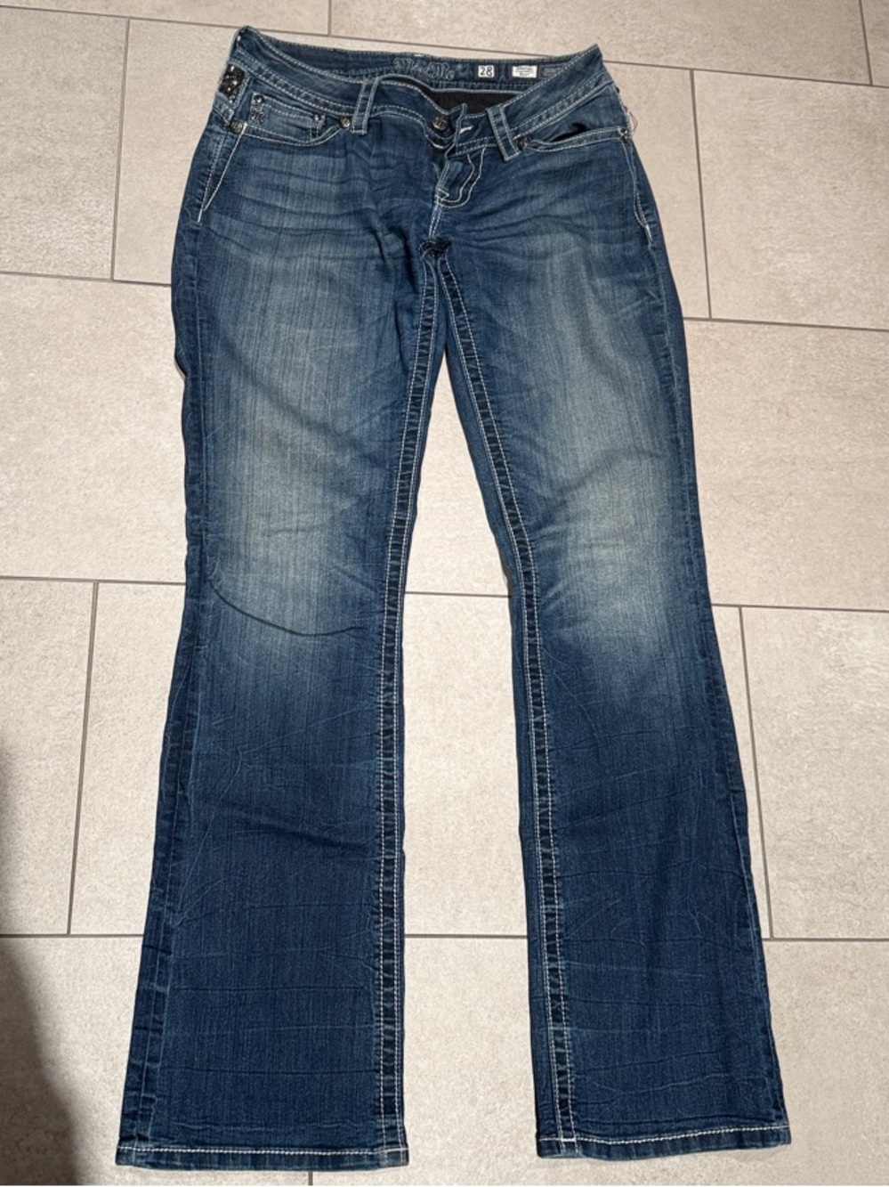Miss Me Dark Blue Flare Jeans